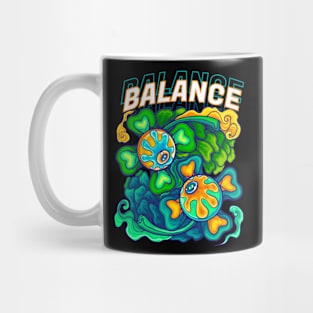 Balance Eyes and Clover Flower Mug